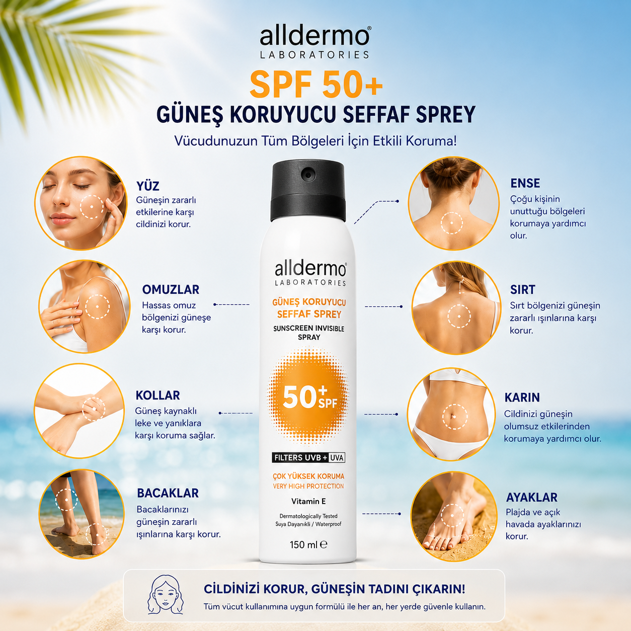 Alldermo Güneş Koruyucu Sprey